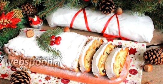 Рождественский творожный Штоллен
