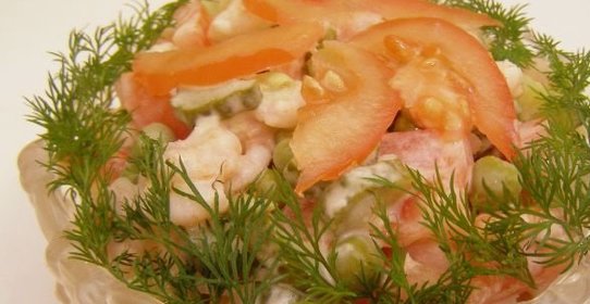 Салат Любимый с креветками