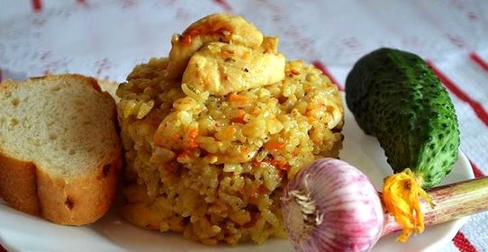Ризотто с курицей в мультиварке