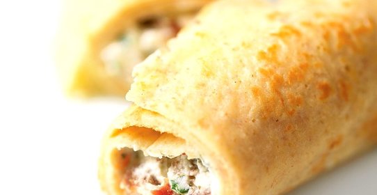 Ржаные блинчики с творожным сыром и инжиром