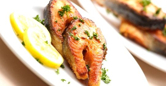 Семга жареная