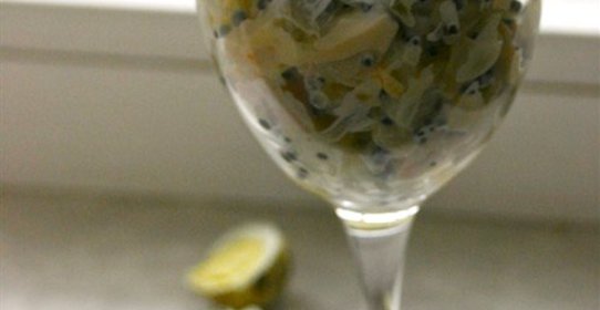 Оливье с рябчиками и икрой