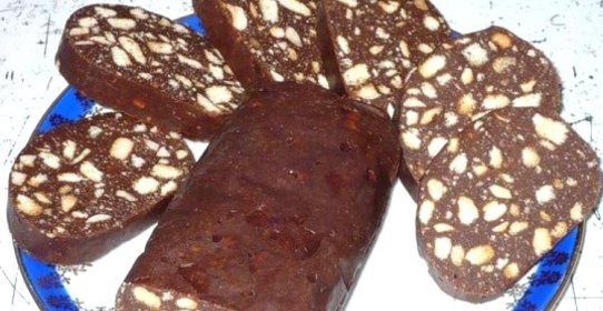 Колбаска из печенья и сгущенки