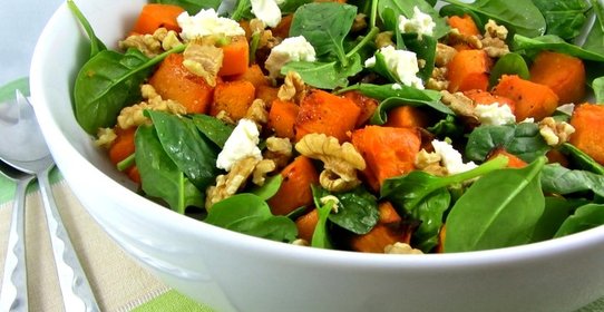 Cалат с тыквой и фетой