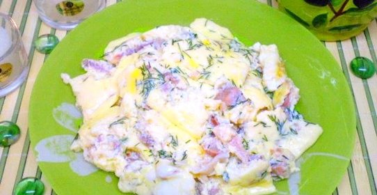 Сытный омлет с говядиной