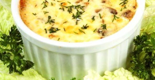 Жюльен с ветчиной и грибами