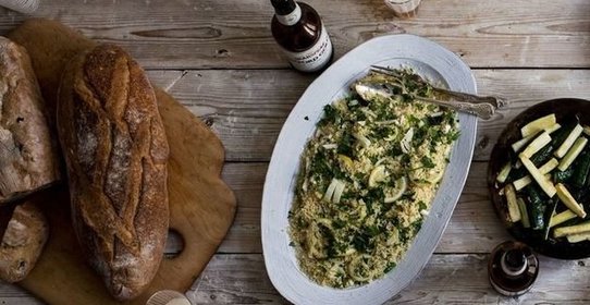 Кускус с фенхелем, мятой и лимоном