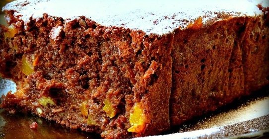 Шоколадный кекс с тыквой