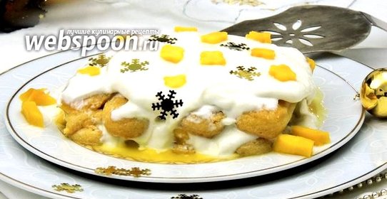 Тирамису с рикоттой и манго