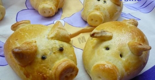 Пирожки с фаршем в духовке Румяные Хрюшки