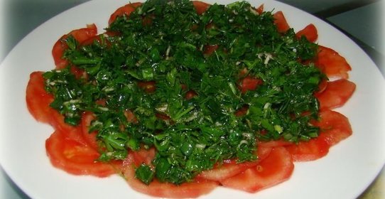 Карпаччо из помидоров салат