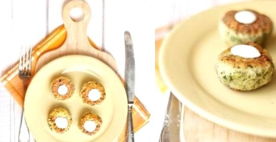 Куриные шарики с фетой и шпинатом