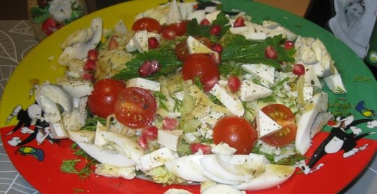 Капустный салат с брынзой