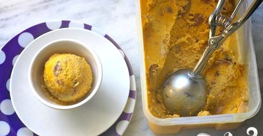 Тыквенное мороженое с печеньем