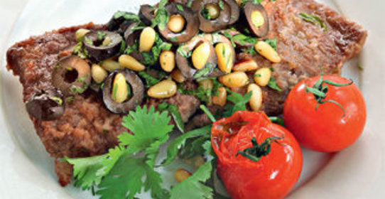 Говядина с ореховой заправкой