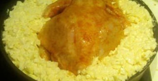 Натюрморт с жареным цыпленком