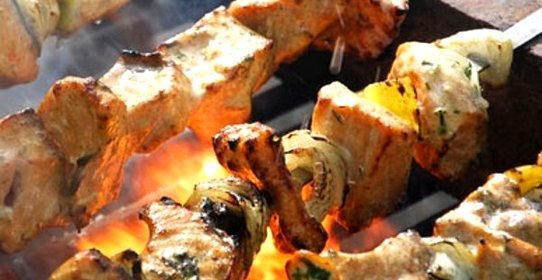 Кижуч на мангале