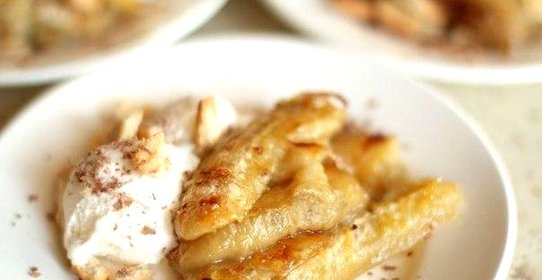 Десерт из запеченных бананов
