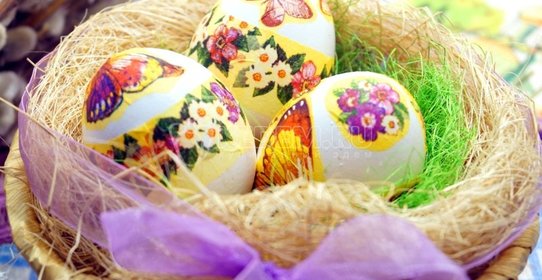 Пасхальные яйца «Бабочки-цветочки»