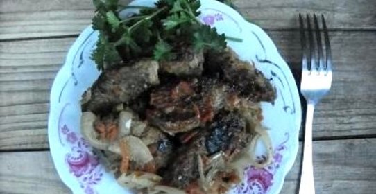 Жареная печень вымоченная в молоке