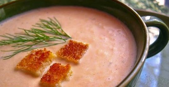 Крем-суп из лосося
