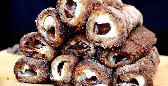 Рулеты с зефиром и шоколадом