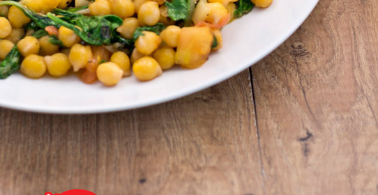 Нут со шпинатом