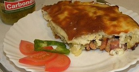 Бакаляу с беконом