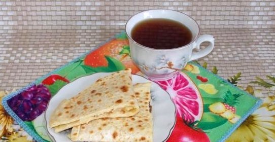 Лепешка с картофельным пюре