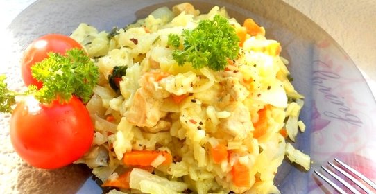 Капуста с рисом в мультиварке