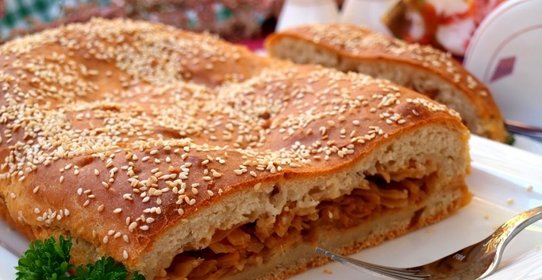 Заливной пирог с капустой