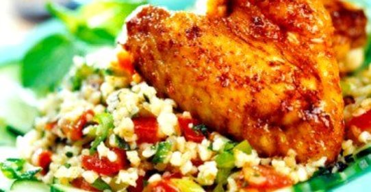 Булгур с курицей и овощами