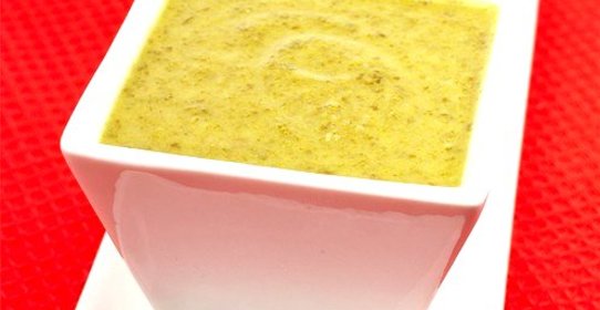 Пюре из шпината, базилика и рикотты