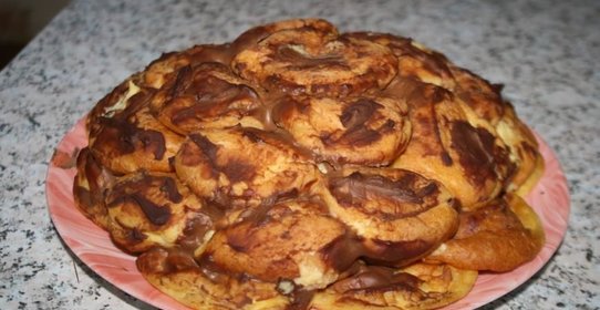 Торт из профитролей с заварным апельсиновым кремом