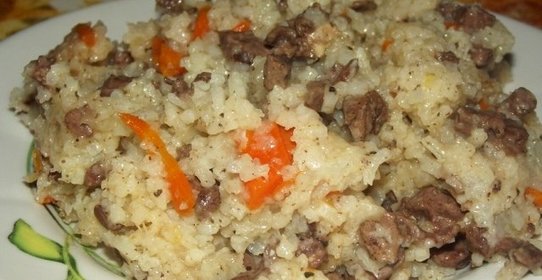 Куриные сердечки с рисом в мультиварке