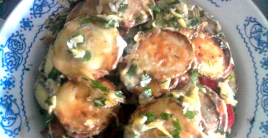 Кабачки жареные с начинкой