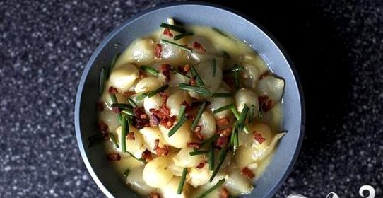 Сливочный лук с беконом