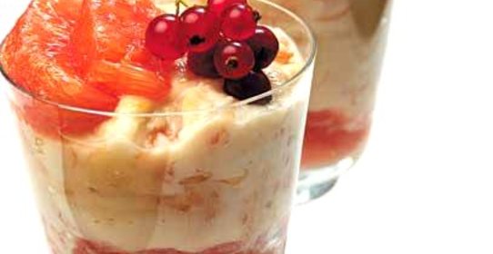 Слоеный десерт с грейпфрутом