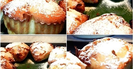 Маффины с белым шоколадом и виноградом