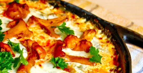 Лисички в сметане по-украински