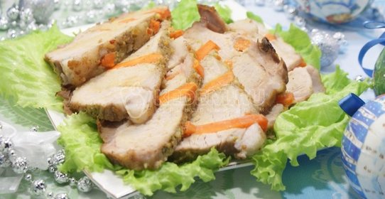 Запеченная свинина в фольге «Новогодняя искорка»