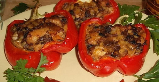 Перцы, фаршированные грибами