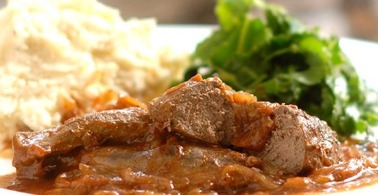 Говяжья печенка в стиле барбекю