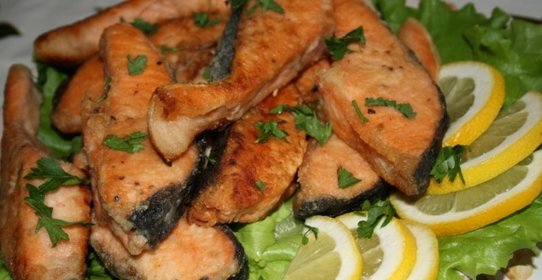 Жареная семга с лимоном К праздничному столу