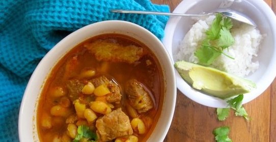 Бобы со свининой