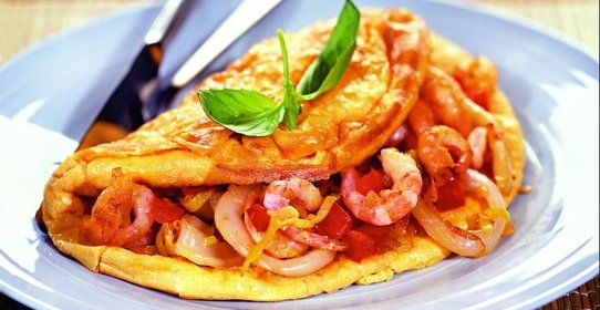 Омлет с морепродуктами