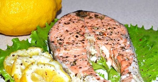 Семга на пару