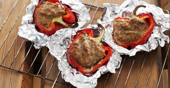 Фаршированные перцы на гриле