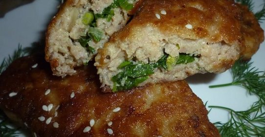 Котлетки с черемшой и петрушкой