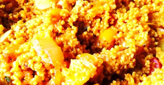 Кускус с куриным филе в восточном стиле